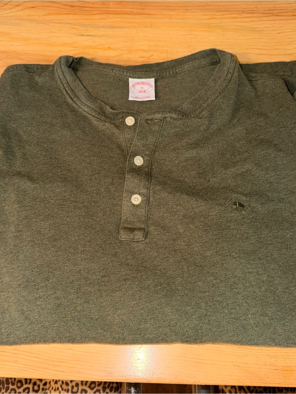 Brooks Brothers 1818 Henley Shirt - 100% cotton long sleeve